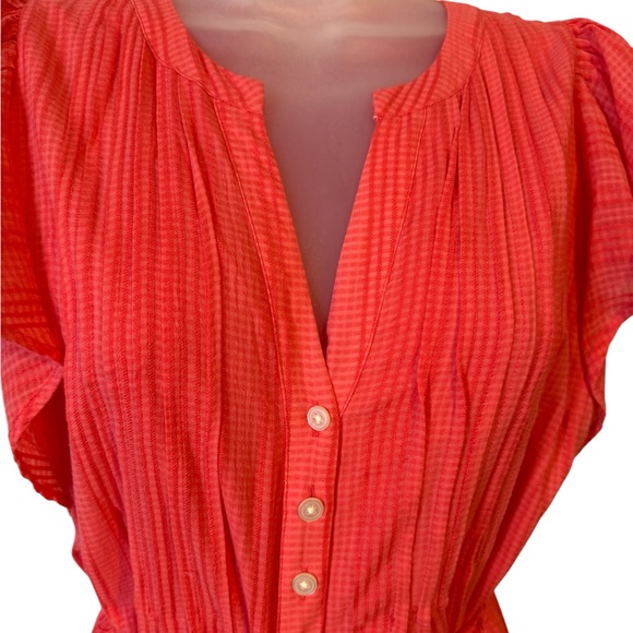 ANN TAYLOR LOFT SUMMER FRESS w/FLUTTER SLEEVES MEDIUM/PETITE #Cl - Picture 2 of 7